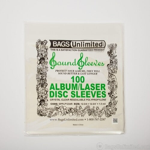 Bu Spplp1234R2 LP Jacket Slv Resealable 100Cnt Clr - Bags Unlimited SPPLP1234R - 12 IN LP Jacket Sleeve - Resealable - 100 Count