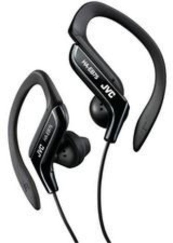 JVC Haeb75B Sport Ear Clip Earphones Adjustable Splash Proof (Black)