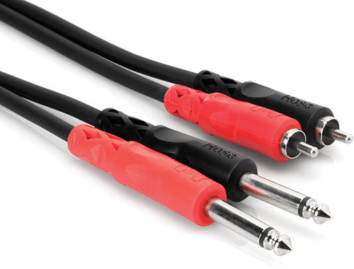 Hosa Stereo Intercon Dual 1/4Ints to Dual Rca1M - Hosa CPR-201 Stereo Intercon Dual 1/4Ints to Dual Rca1M