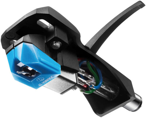 Audio Technica Atvm95C/H Hdshl Crtrdg Unv Blu Blk - Audio Technica AT-VM95C/H Headshell/Dual Moving Magnet Cartridge Kit (Black/Blue)
