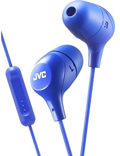 Jvc Hafx38Ma Marshmallow Earphones Mic Remote Blu - JVC HAFX38MA Marshmallow Earphones With Microphone & In-line Remote (Blue)