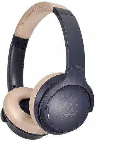Audio Technica Ath-S220Btnbg Bt on-Ear Hdphn NY/Bg - Audio Technica ATH-S220BTNBG Bluetooth Wireless On-Ear Headphones (Navy/Beige)