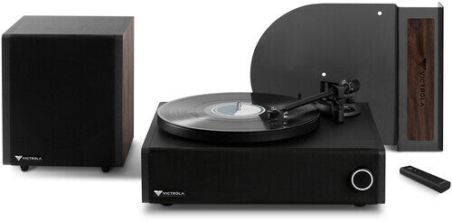 Victrola Vpms1Esp T1 Bt Record Player Bkshlf Spkrs - Victrola VPMS-1-ESP Premiere V1 Bluetooth Wireless Record Player Music System - Wireless Subwoofer