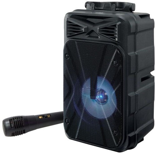 iLive ISB202B Bluetooth Party Tailgate / Karaoke Speaker Rechargeable With Mic (Black)