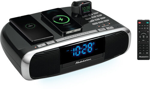 Studebaker Sb5050B Workstation Hifi Music Sys Blk - Studebaker SB5050B Workstation Bluetooth Hi-Fi Music System Wireless Charging Station (Black)