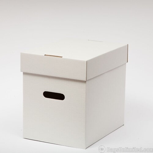 Bu Xlp65 12 Record Storage Box 5 Pack - Bags Unlimited XLP65 12 Inch LP Record Cardboard Storage Box with Lids 5 Pack (White)