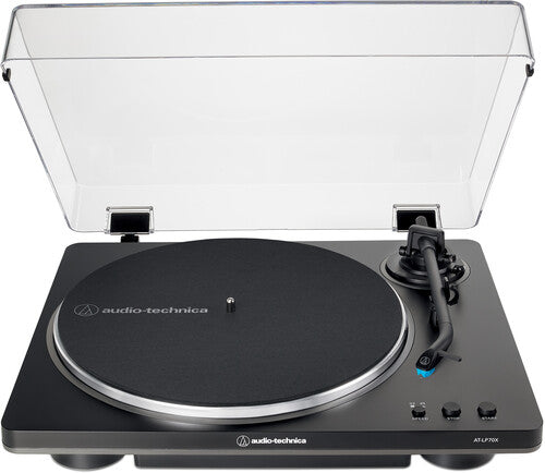 Audio Technica Atlp70Xbg Turntable Auto Blk/Gry - Audio Technica AT-LP70X-BG Turntable Fully Automatic Belt-Drive (Black/Grey)