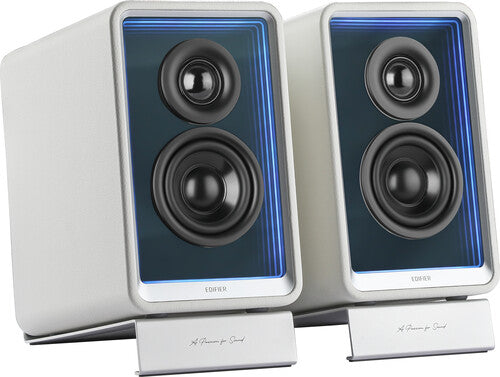 Edifier Qr65 Bt Active Monitors Speaker 70W Wht - Edifier QR65 Bluetooth Hi-Res Audio Active Monitors 2.0 Speaker System 2.0 70 Watts (White)