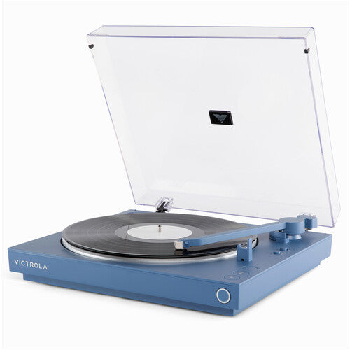 Victrola Vpt800Blu Automatic Bt Turntable Blue - Victrola VPT-800-BLU Automatic Bluetooth Turntable (Blue)